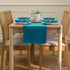 Encasa XO Long Table Runner 13x104 in Azul Blue Solid Color | Durable Cotton Canvas Fabric | Machine Washable
