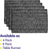 Sweet Home Collection 100% Cotton Placemats, Set of 6, Two Tone Woven Fabric, 13" x 19", Soft Durable Table Mat, Black