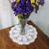 Laivigo New Handmade Crochet Lace Round Table Cloth Doilies - 16 Inch, White