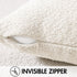 Pack 2 Cozy 20 20 Inch ANRODUO of Textured Boucle Throw Pillow Covers Soft White Decorative Accent Solid Pillow Cases