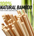 Zulay Kitchen Authentic Bamboo Skewers, 100, 14" Heavy-Duty Roasting Sticks for Grilling & Camping