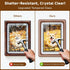 WILTYAPF 8x10 6x8 Premium Natural Walnut Wood Picture Frame, Handcrafted with Solid Wood Back & HD Tempered Glass, Rich