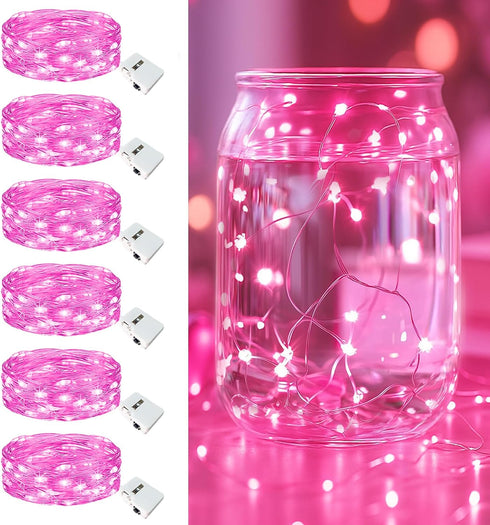 6 Pack Fairy Lights Battery Operated - 7ft 20 Led Twinkle Lights