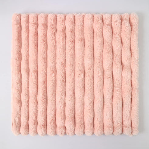Super Soft Throw Pillow Cover, 20x20 Double Side Faux Fur Cushion Cover, Pink, 1 Piece