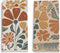 Abstract Boho Floral Kitchen Towels Set of 2, 70s Retro Groovy Dish