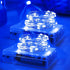 YAOZHOU Christmas Decorations Blue Fairy String Lights, Battery Operated with Timer, 2