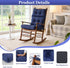 44x23x4 Inch, Rocking Chair Cushion, Waterproof and Fade-Resistant Adirondack Rocker Cushions, Indoor/Outdoor Rocking