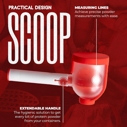 2 Pack 70ml 25ml Set ZoopScoop Protein Powder Scoop Funnel | Mess-Free Scoop Funnel for Powder, Pre Workout, Protein