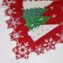 36 inches Christmas Tree Table Runner Embroidered Xmas Red White Snowflakes Runners Snow Decorations Long Coutout