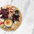 BambooMN Bamboo Round Cutting and Serving Board - Charcuterie Board, 10" diameter x 0.75" thickness