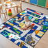 4.5x6 Kids Car Rug Play Mat - City Life Map Car Mat for Kids Toy Educational Play Traffic Road Carpet for Childrens