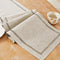 Burlap Style Farmhouse Table Runner, 13 x 36 Inch Coffee, Rustic Geometric