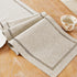Burlap Style Farmhouse Table Runner, 13 x 36 Inch Coffee, Rustic Geometric