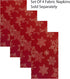 Newbridge Fancy Metallic Snowflake Christmas Tablecloth - 70 Inch Round, Red Gold, No-Iron Soil Resistant Holiday Cover