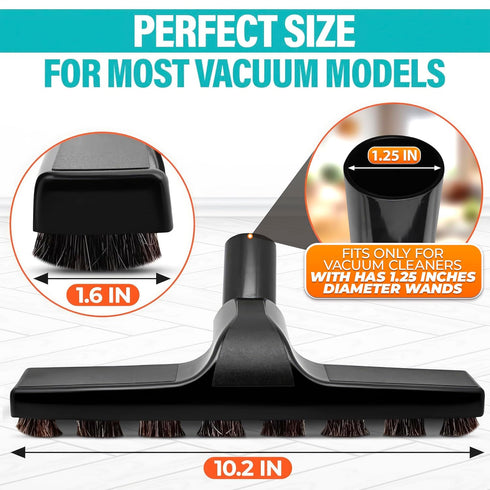Hardwood Floor Cleaning Brush Vacuum Attachment - Horse Hair Vacuum Attachment Wood Floor Cleaner Soft Brush for Carpet Cleaning - Horse Hair Brush Cleaner Hard Wood Floor Cleaner Vacuum Attachments by NADOBA