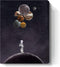 ARTZON Inspirational Wall Art Canvas Print, Astronaut Holding Planet Framed Artwork for Bedroom & Office, 12x16inch