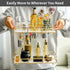 Bathroom Organizer Countertop, Perfume Organizer Makeup Storage Display Rack, 2 Tier Vanity Tray Dresser Stainless