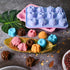Sakolla 3 Pack Chocolate Flowers Silicone Molds, 12 Cavity Heart Shape Candy Cake Molds for Baking, Cupcake