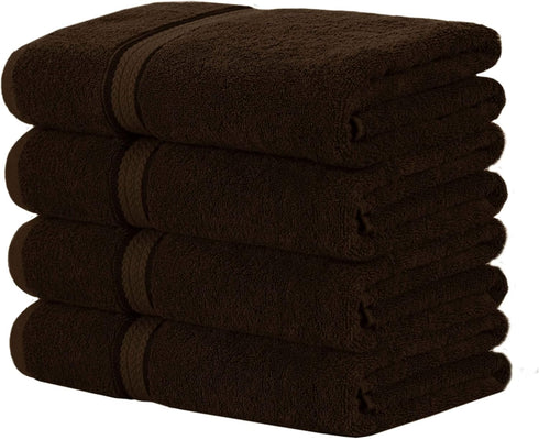 4 Pack 30x54 100% 580 COTTON CRAFT Ultra Soft Bath Towels - Extra Large Bath Towels - Oversized - Absorbent Everyday