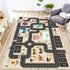 Jngred (90150cm/36x60in) Kids Car Rug Playmat with Non-Slip Rubber BackingCar City Life Road CarpetChild Car Traffic