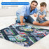 70x80CM Houkiper Kids Carpet Playmat Rug, Felt Cloth Fire-Themed Game Playmat, Foldable Non Slip Kids Rug for Playroom
