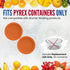 Replacement Lid for Pyrex 6" Storage Plastic Cover, 4 Cup Bowl 7201-PC Orange (2-Pack)