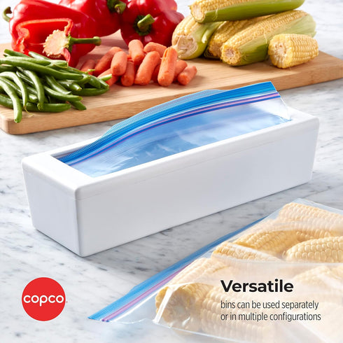 Copco Storage Bag Organizer, 11.6 L x 3.9 W x 2.8 H inches, White