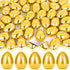 Palonu 72 Pcs 2.3 Golden Metallic Easter Eggs, Reusable Shiny Plastic Empty Fillable