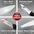 Mueller 6-inch Deba Knife - High Carbon Stainless Steel, Double Bevel Blade with Comfort Handle