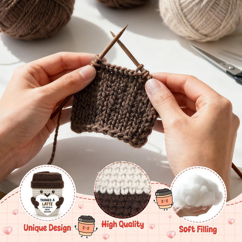 Teacher Appreciation Gift End of Year Teachers Week Day Coffee Lover Teacher Women Men from Students Handmade Crochet