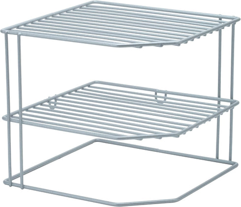 Countertop Kitchen Details Corner Shelf Organizer | Cabinet & Storage | Plates | Cups | Bowls | Grey