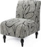 Iauddy Armless Accent Slipper Chair Cover Slipcover,Stretch Spandex Printed Removable Non-Slip Silp
