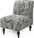 Iauddy Armless Accent Slipper Chair Cover Slipcover,Stretch Spandex Printed Removable Non-Slip Silp
