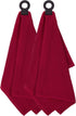 Ritz Premium Towel Hook and Hang, 2-Pack, 18" x 28", Durable Rubber Hook, Highly Absorbent Super Soft Cloths, Paprika