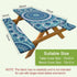 pickyNproud Picnic Table Cover with Bench Covers Camping Tablecloth with Storage Bag Windproof Waterproof Picnic Table