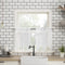 No. 918 Alison Floral Lace Sheer Rod Pocket Kitchen Curtain Tier Pair - 58" x 36", White