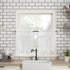 No. 918 Alison Floral Lace Sheer Rod Pocket Kitchen Curtain Tier Pair - 58" x 36", White