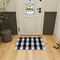 Ottomanson Rugs for Entryway, 2'3" x 3' Non Slip Buffalo Plaid Small Area Rug, Black/White