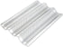 Stainless Steel Perforated Baguette Bread Pan, 15"x10" Loaf Pans for Baking, 3 Waves Toaster Oven Baking Tray (1 Pack)