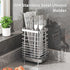 Kitchen Utensil Drying Rack - 304 Stainless Steel Drainer Basket for Flatware Storage on Kitchen Counter