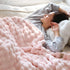 3D Cozy 50"60" Bedsure Fleece Bubble Blanket for Couch - GentleSoft Pink Throw Mothers Gifts Day Blanket for Sofa Bed
