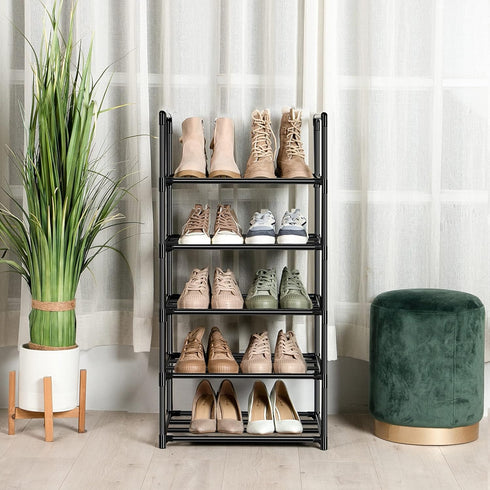 5 Closets OYREL Shoe Rack, Sturdy Metal Shoes Rack Organizer,Narrow Shoes Stand Shelf Tier Shoe Racks for Small Space