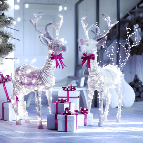 66Feet 200LEDs Fairy Lights Plug in, Pure White String Lights, Waterproof Flexible Silver Wire Starry Lights