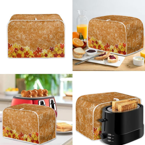 Maple Leaf 4 Slice Toaster Covers, Small Kitchen Appliance Toasters Dustproof Blender Cover Kitchen Mixer Accessories Thanksgiving Decor