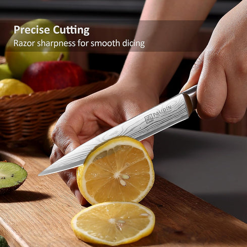 PAUDIN Utility Knife, 5 Inch Chef Knife, Ultra Sharp High Carbon Stainless Steel, Premium Gift Box