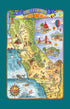 Kay Dee Designs F2176 Adventure Destinations Poster Style Tea Towel, California, 1 Piece, 18" x 28"