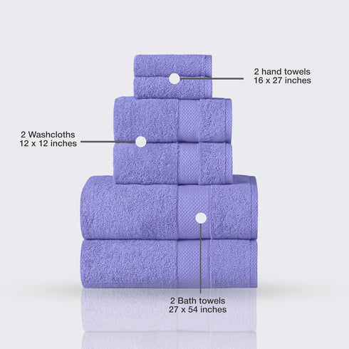6 Set, 100% 2 2 2 Towels Beyond - Luxury Piece Towel Turkish Cotton, Quick Drying, Highly Absorbent & Comfy, Includes
