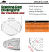 CAMPINGMOON Round Cooling Rack, Roasting Rack for Baking, Stainless Steel, W24 Diameter f9.5inch/f24cm