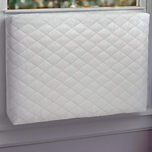ALPINE HARDWARE Indoor Window AC Covers, Double Insulation Air Conditioner Cover (White, 21"W x 13"H x 3.5"D)