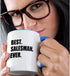3dRose mug_185017_6 Best Salesman Ever - Fun Gift for Great Salesmen - Two Tone Blue Mug, 11oz